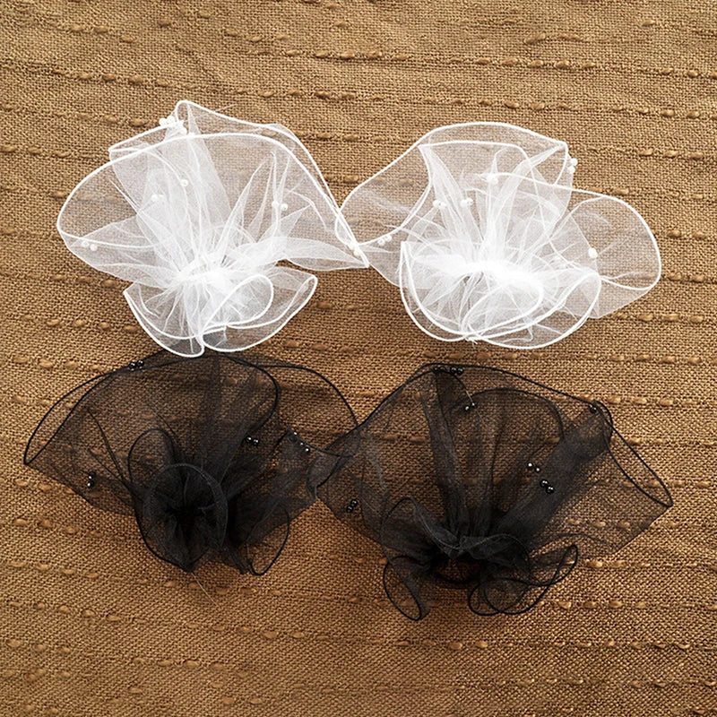 Tulle Fake Pleated Cuff Sleeves – Pearl Nail Art Photo Display Nail Art Accessory SPOT