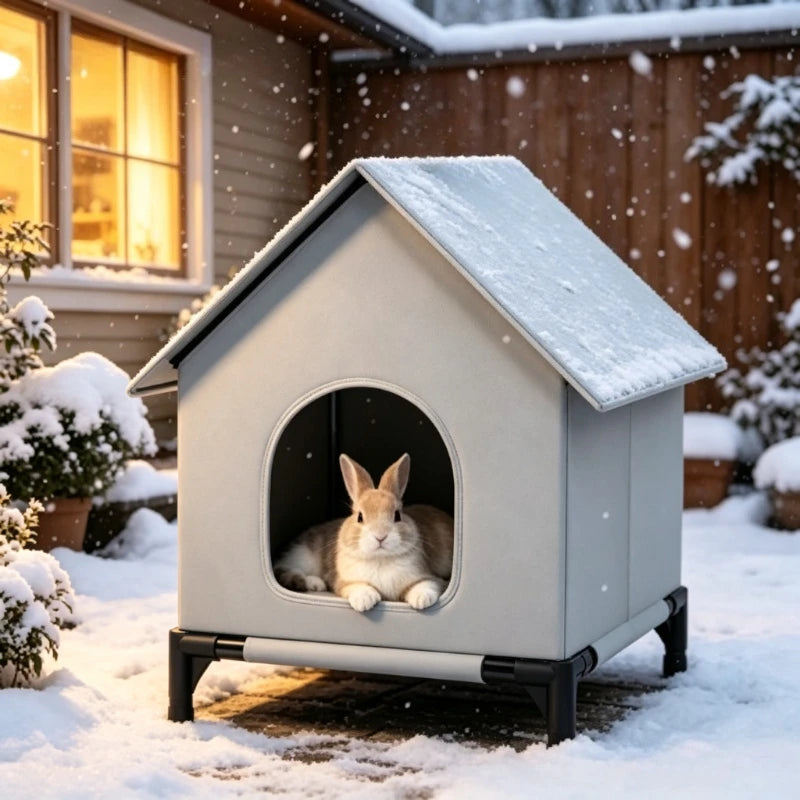 All-Weather Outdoor Cat House – Waterproof Insulated Raised Outdoor Cat House SPOT 33x33cm