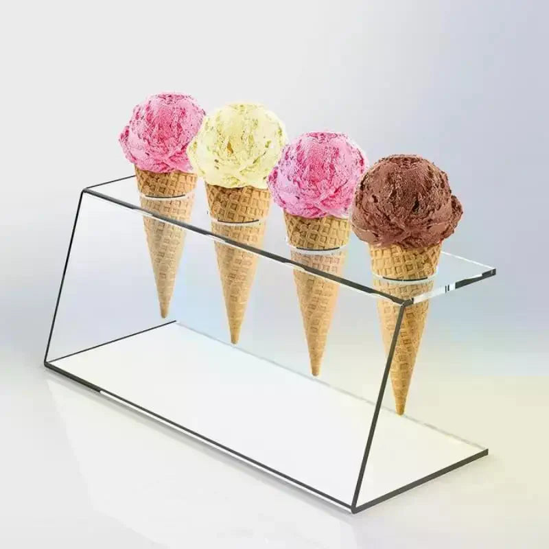 Acrylic Ice Cream Cone Holder – Clear Dessert Display Stand Dessert Display Stand SPOT