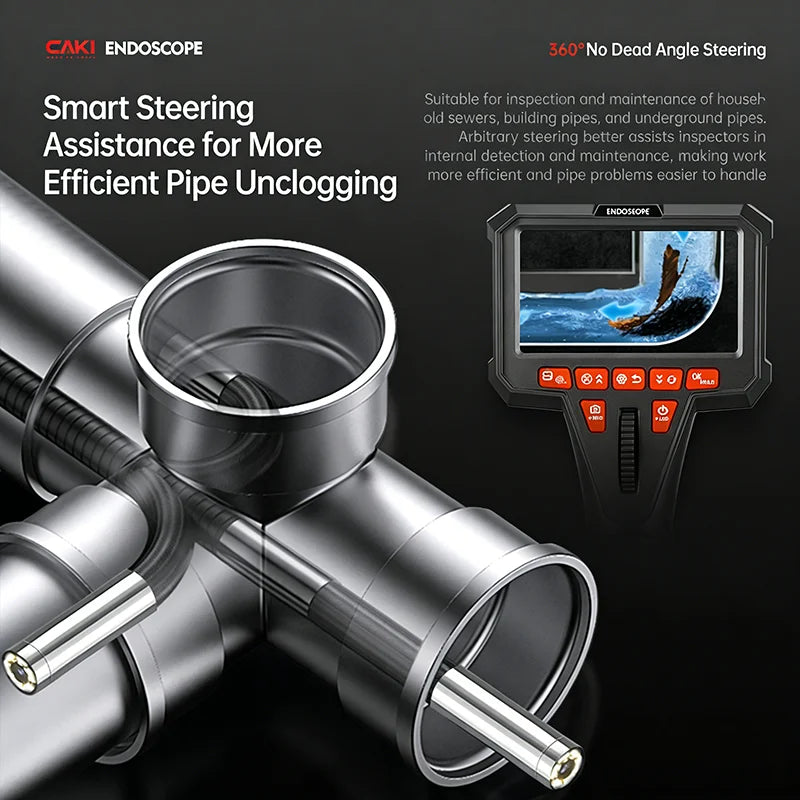 360° Articulating Borescope 1080P 6mm | 4.5" LCD Inspection Camera Articulating Borescope SPOT