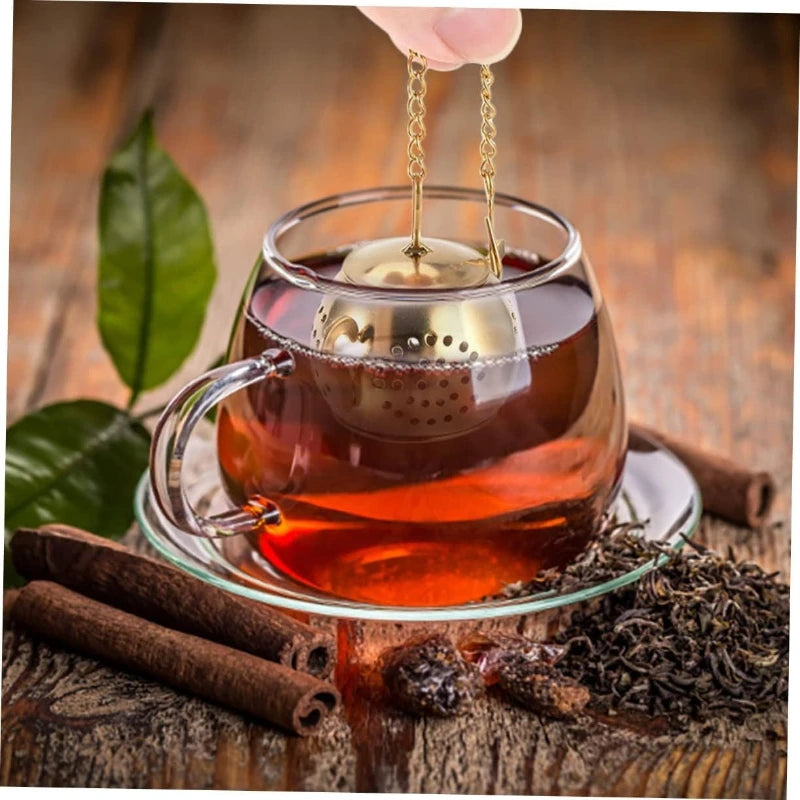 Golden Teapot Tea Infuser with Lid – 304 Stainless Steel Tea Infuser Strainer SPOT