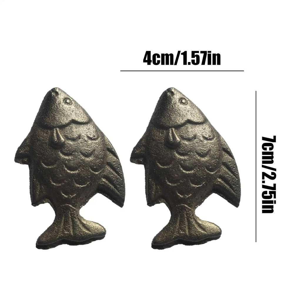 2-Pack Cast Iron Fish – Natural Iron-Boosting Kitchen Tool Iron Cooking Tool SPOT
