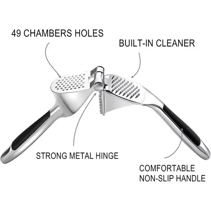 Zinc Alloy Garlic Press – Ergonomic Easy-Squeeze Handle Garlic Press SPOT