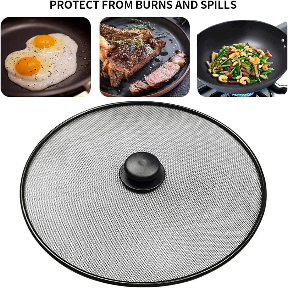 3-Pack Splatter Screen Set – Fine Mesh Splash Guard Lids Splatter Screen Set SPOT