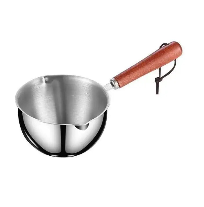 Stainless Steel Mini Oil Heating Pot – Wooden Handle Mini Oil Heating Pot SPOT 200ML