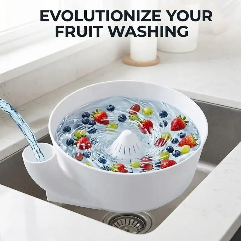 White Draining Colander – Fruit & Vegetable Washing Basket Kitchen Colander SPOT