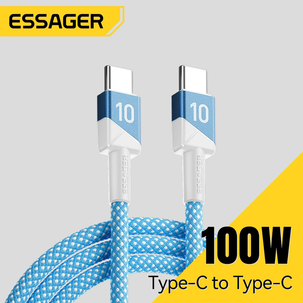 ESSAGER 100W USB-C Cable Fast Charging – iPhone & MacBook USB-C Charging Cable SPOT
