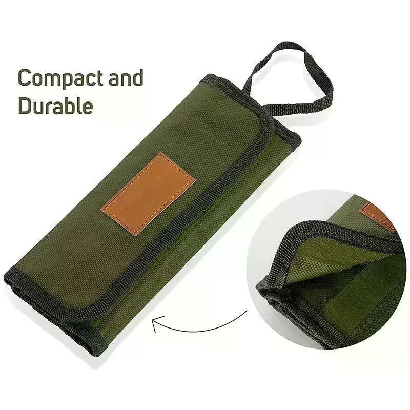 Roll-Up Travel Cutlery Bag – Portable Utensil Organizer Pouch Utensil Organizer Pouch SPOT