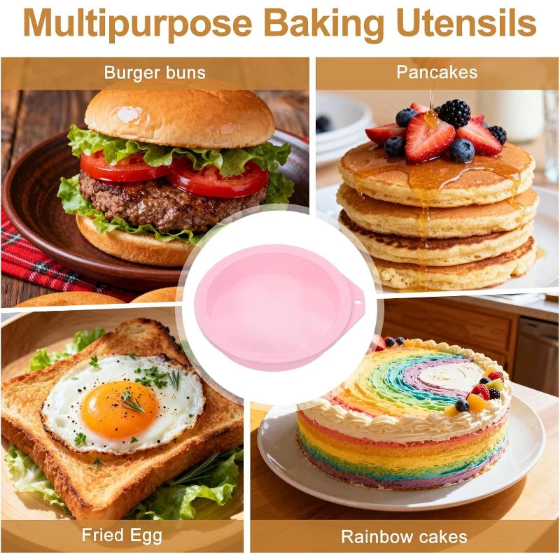 4-Pack Silicone Rainbow Layer Cake Mold – Oven & Microwave Safe Silicone Cake Mold SPOT