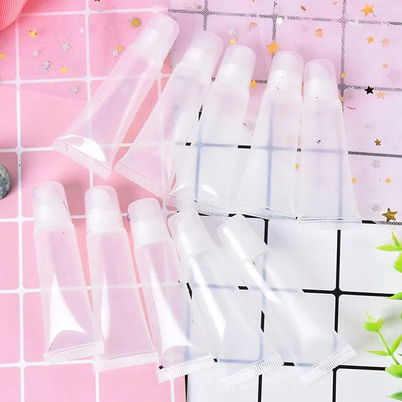 10-Pack Clear Refillable Lip Gloss Tubes – 5ml 10ml 15ml Lip Gloss Containers SPOT