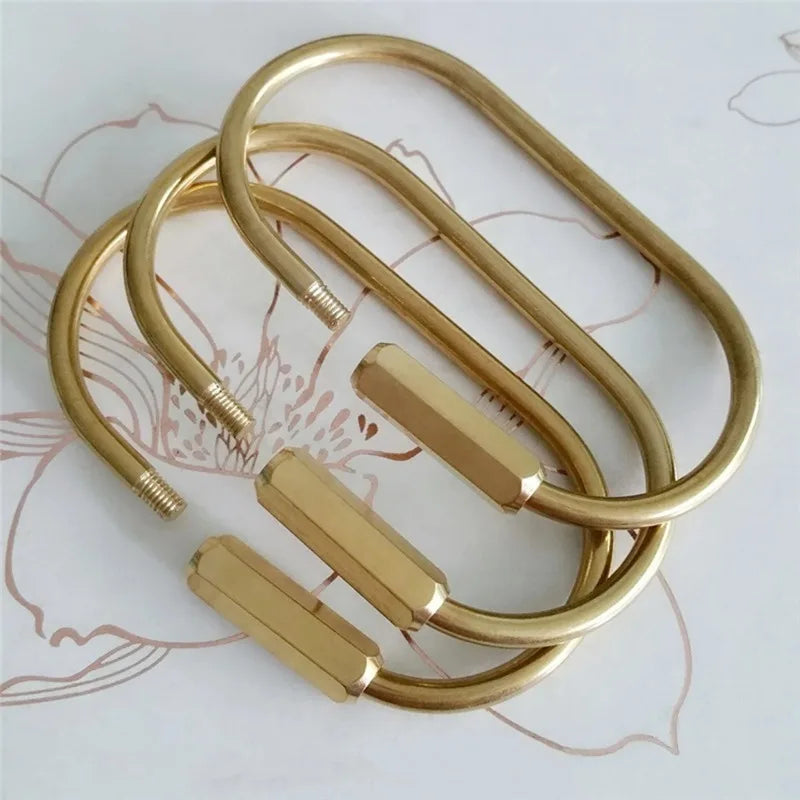 Brass D-Ring Screw Lock Keychain – EDC Key Organizer Screw Lock Keychain SPOT