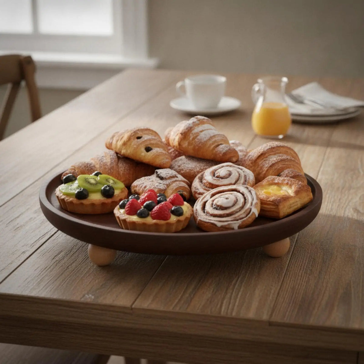Wooden Pedestal Riser Tray – Decorative Display Stand Decorative Display Tray SPOT 11inch