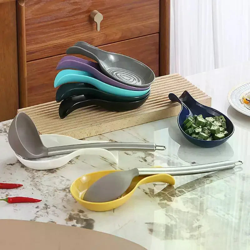 Large Heat-Resistant Plastic Spoon Rest – Dishwasher Safe Kitchen Spoon Rest SPOT