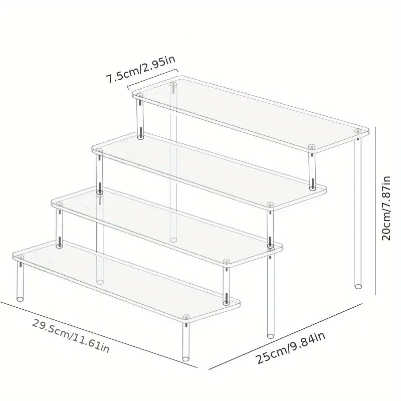 Multi-Layer Clear Acrylic Cake & Dessert Display Stand Cake Display Stand SPOT 4 Tire Acrylic Stand