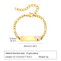 Personalized Engraved Name Bracelet – Stainless Steel, Gold Personalized Bracelet SPOT BR-1826G-5