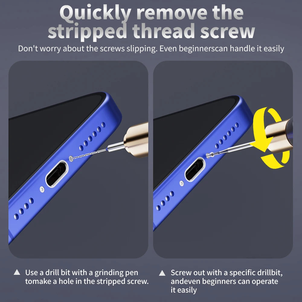 U8 Stripped Screw Remover Kit – Alloy Extractor for Electronics Screw Extractor Kit SPOT