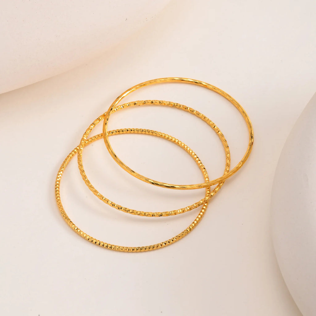 18K Gold Plated Stainless Steel Stackable Bangle Bracelet Bangle Bracelet SPOT