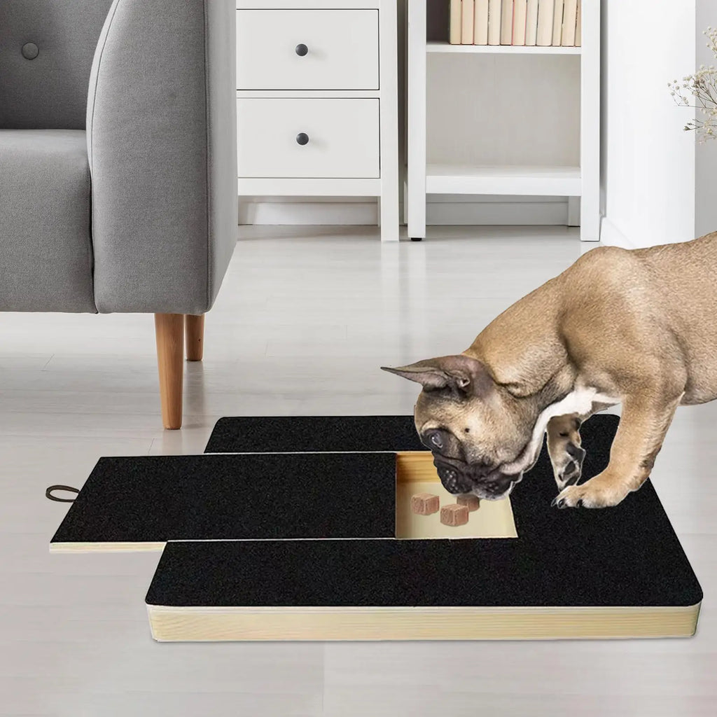 Wooden Dog Nail Scratch Board with Pull-Out Treat Box Dog Nail Scratcher SPOT