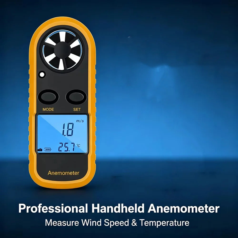 LCD Digital Anemometer – Wind Speed & Temp Meter Digital Anemometer SPOT