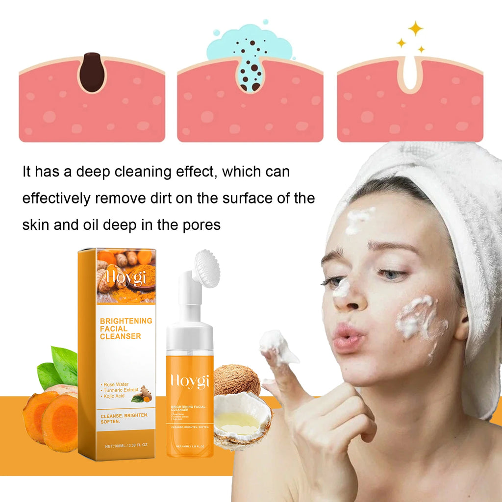 Hoygi Turmeric & Kojic Acid Foaming Facial Cleanser 100ml Foaming Facial Cleanser SPOT