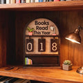 Wooden Reading Challenge Tracker – Annual Book Counter Reading Tracker Decor SPOT A3