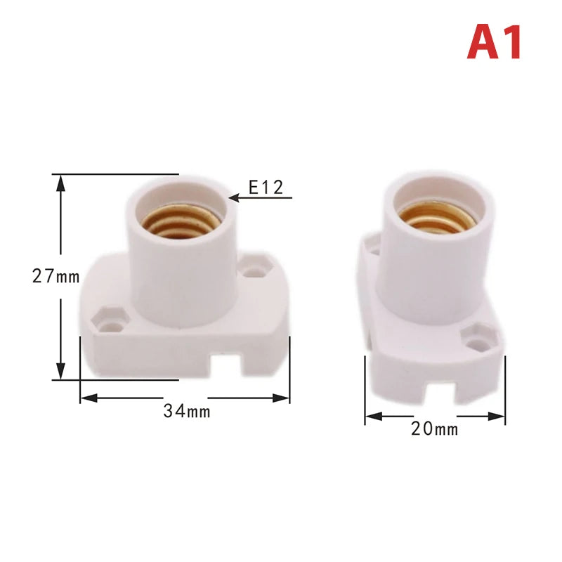 E12 E14 E17 Mini Screw Lamp Socket Adapter | Bulb Holder Lamp Socket Adapter SPOT A1