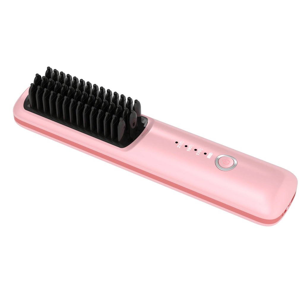 Ceramic Ionic Hair Straightener Brush – USB Rechargeable Cordless Hair Straightener Brush SPOT