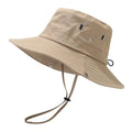 Wide Brim Waterproof UV Bucket Hat – Unisex Safari Fishing Cap Bucket Hat SPOT Khaki 55-58cm