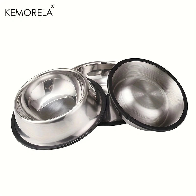 Stainless Steel Anti-Slip Anti-Ant Pet Bowl – 7 Sizes Pet Feeding Bowl SPOT