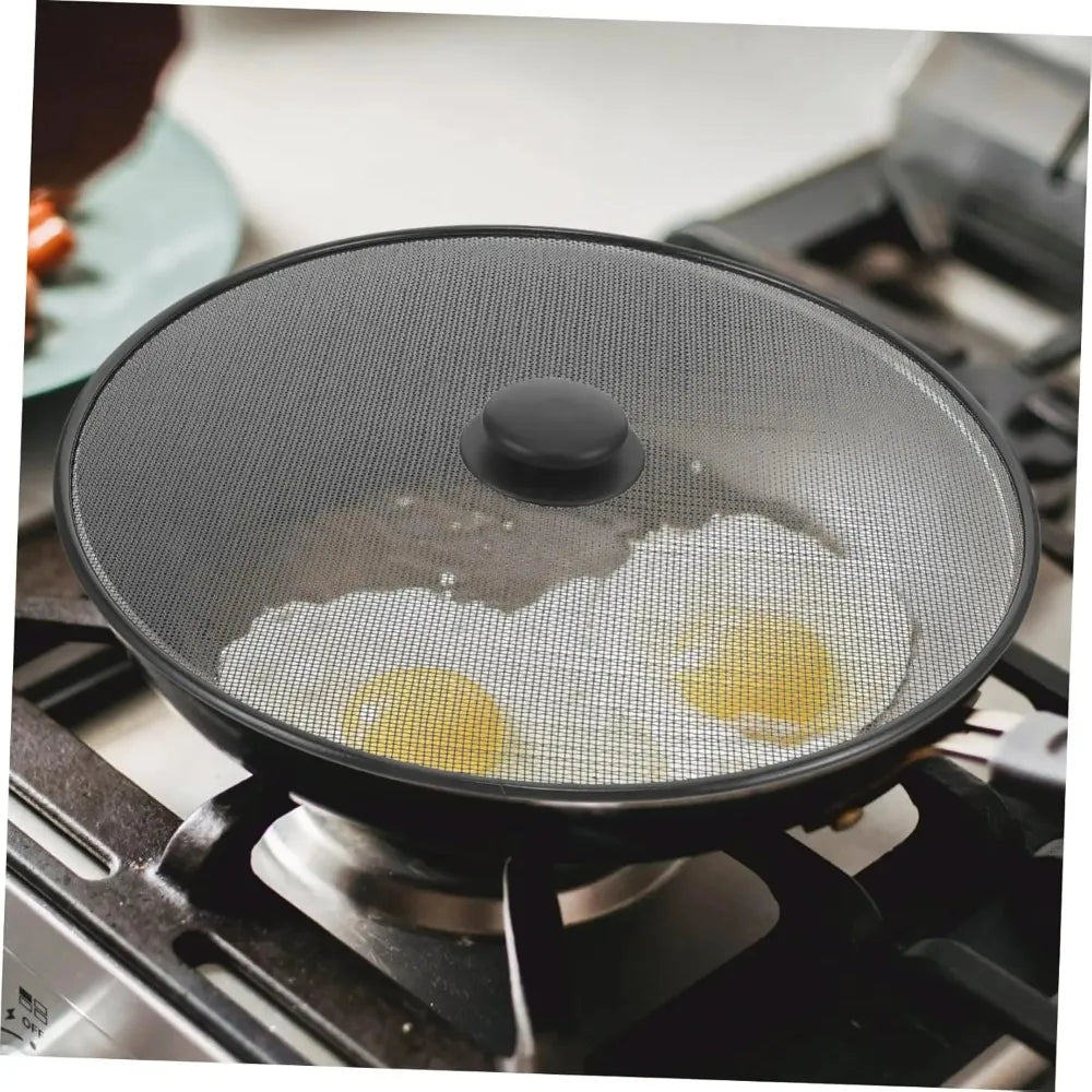 4-Pack Frying Pan Splatter Screen – Fine Mesh Splash Guard Splatter Screen Set SPOT