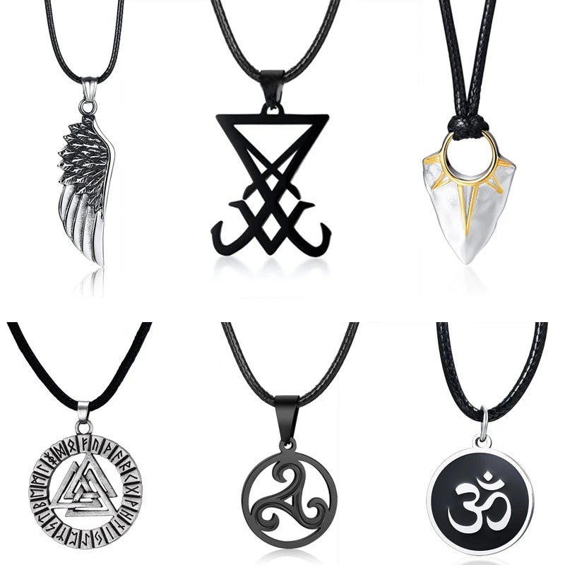 Men's OM Ohm Pendant Necklace – Stainless Steel Yoga Jewelry Pendant Necklace SPOT