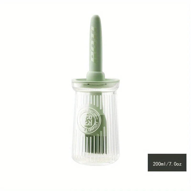 Silicone BBQ Oil Brush with Bottle – Basting Tool for Grilling BBQ Basting Brush SPOT green