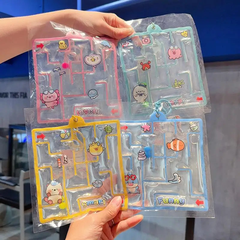 Water Bag Maze Squeeze Fidget Keychain Toy – Party Favors Fidget Keychain Toy SPOT