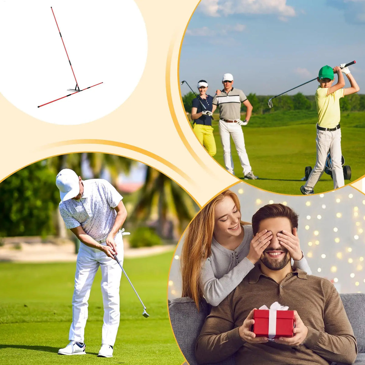 Golf Swing Trainer & Alignment Stick Holder – Swing Corrector Golf Swing Trainer SPOT