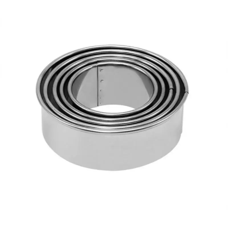 5-Piece Round Stainless Steel Cookie & Dumpling Cutter Set Cookie Cutter Set SPOT 5pcs