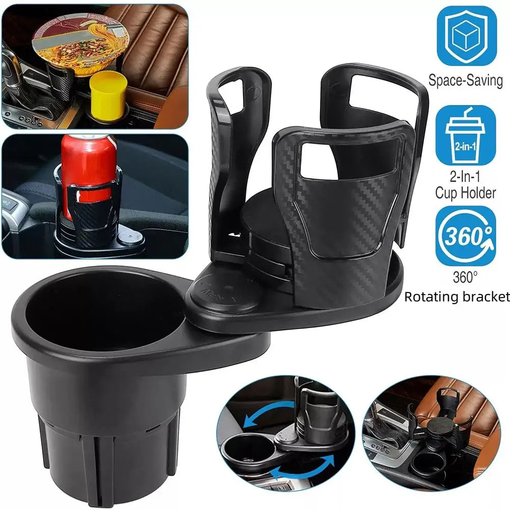 2-in-1 Adjustable Car Cup Holder Expander & Dual Adapter Cup Holder Expander SPOT