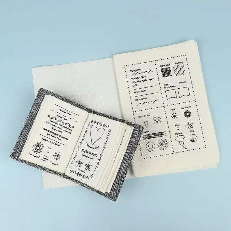 Embroidery Pattern Book – Handmade Fabric Cover DIY Craft Embroidery Craft Book SPOT