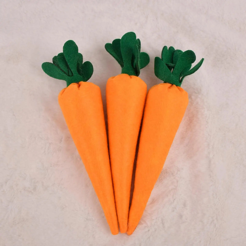 3-Pack Cloth Easter Carrot Ornaments – Hanging Decor for Kids Easter Ornaments SPOT