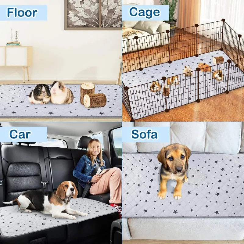 Washable Guinea Pig & Hamster Cage Mat – Waterproof Anti-Slip Small Pet Cage Mat SPOT