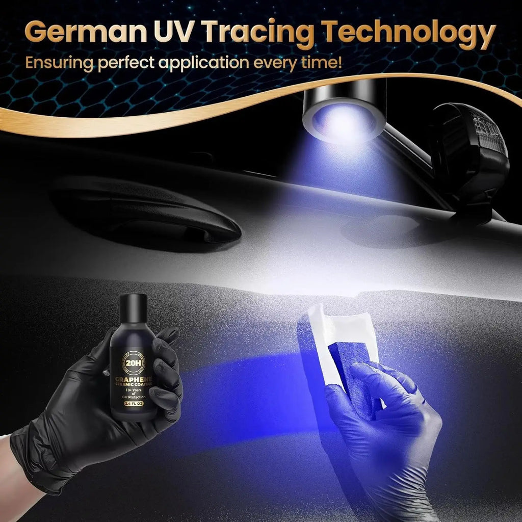 GLASKLARE 20H Graphene Ceramic Coating Kit – UV Tracing Ceramic Coating Kit SPOT