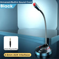 Mini 3.5mm Wired Condenser Microphone for PC & Laptop Condenser Microphone SPOT 3.5mm Black
