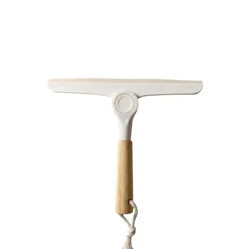 Bamboo Handle Squeegee – Rotatable Silicone Blade Glass Wiper Window Squeegee SPOT