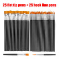 50-Piece Nylon Paint Brush Set – Multi-Size Art Brushes Paint Brush Set SPOT Default Title