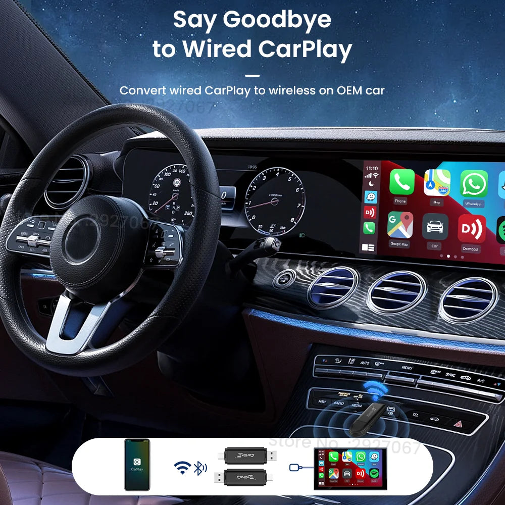 CarlinKit Mini5 Wireless CarPlay Adapter – USB Plug & Play Wireless CarPlay Adapter SPOT