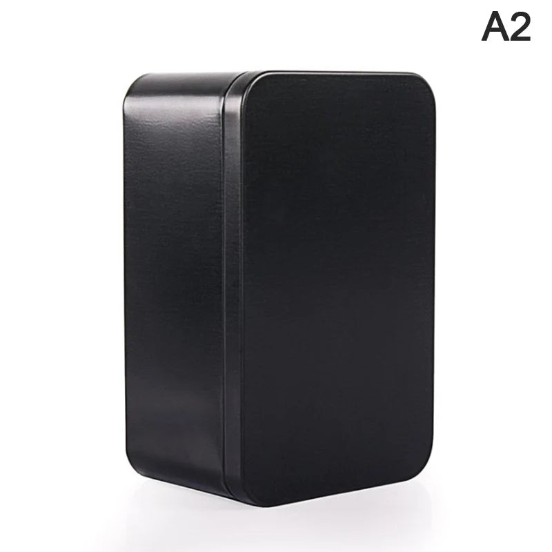 Metal Tin Box – Sealed Tinplate Jar for Tea, Candy & Storage Tin Storage Box SPOT Black