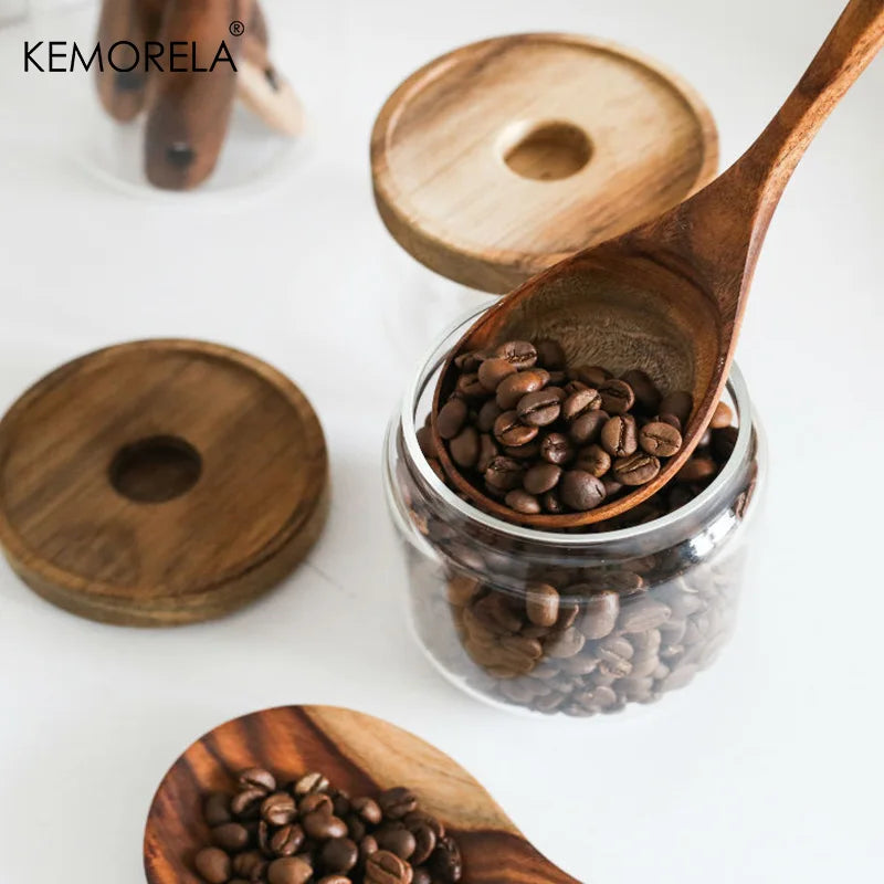 KEMORELA Teak Wood Skimmer Spoon – Nano Colander Soup Ladle Wooden Kitchen Utensil SPOT
