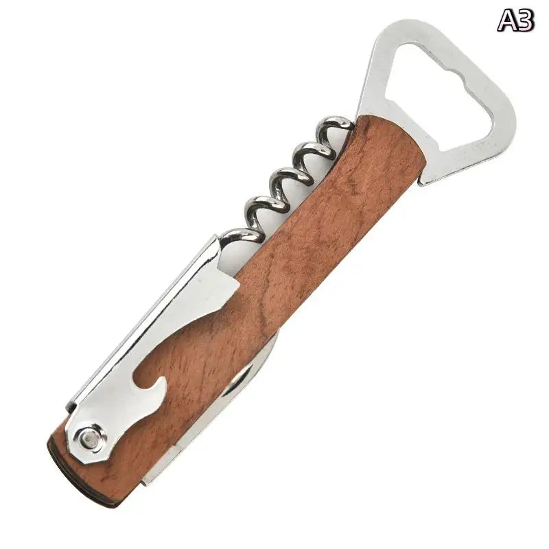 Wooden Stainless Steel Folding Wine Opener – Multitool Corkscrew Folding Wine Opener SPOT A3