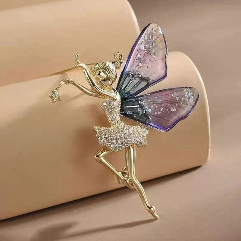 Butterfly Fairy Crystal Brooch Pin – Fashion Jewelry Gift Fashion Brooch Pin SPOT