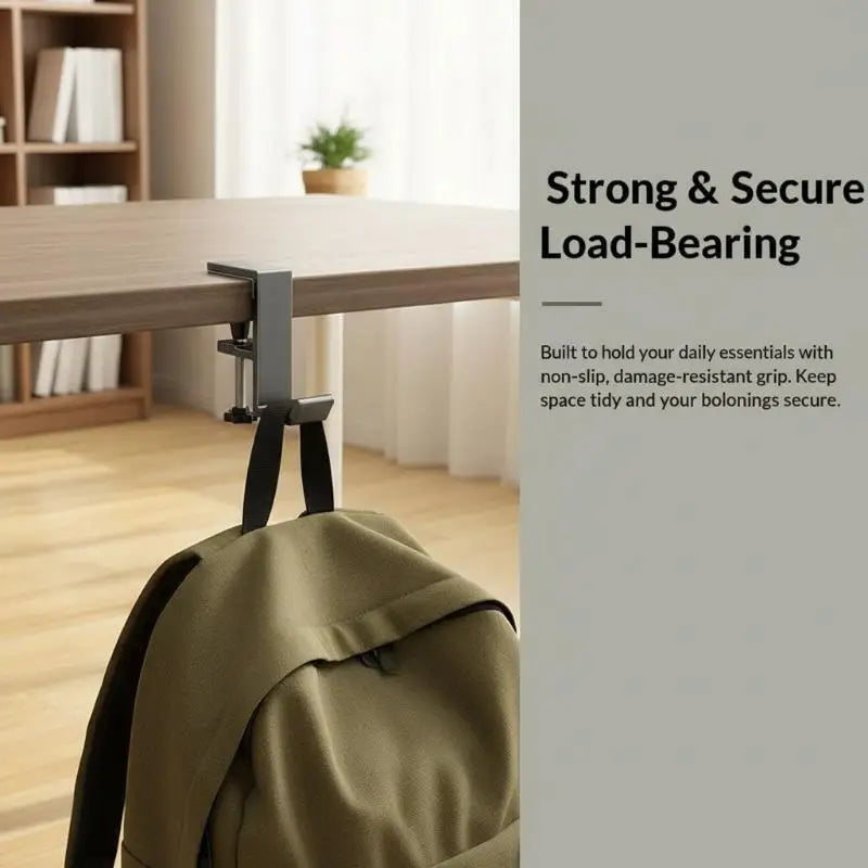 Adjustable Desk Edge Hook – Foldable Magnetic Bag Hanger Desk Hook Organizer SPOT