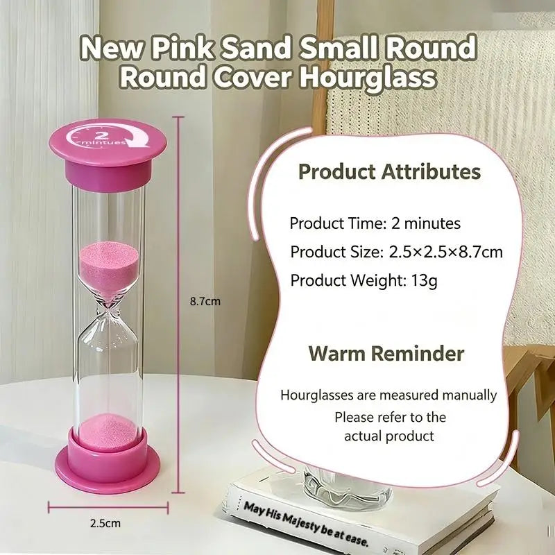 White Sand Hourglass Timer – Glass, 30 Sec to 10 Min Sand Hourglass Timer SPOT A3